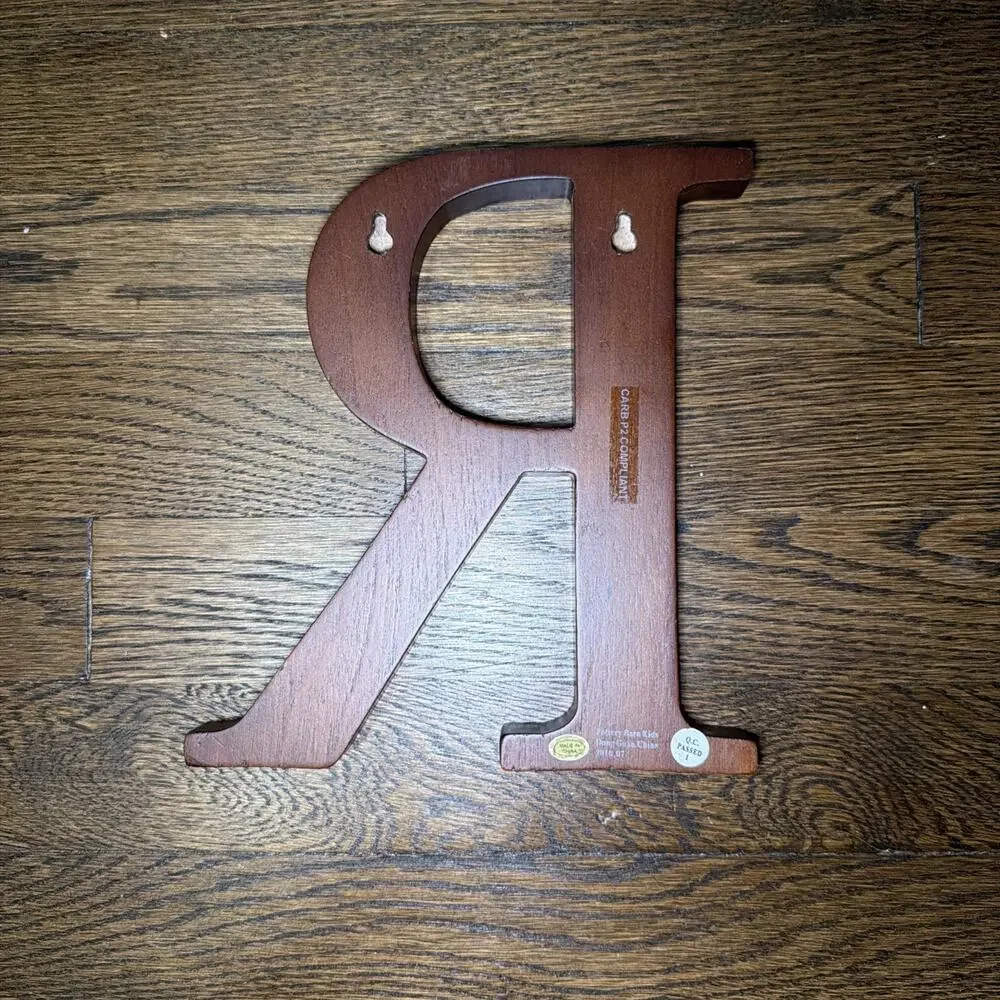 Pottery Barn Kids 8 Inch Expresso Letter R Wall Decor